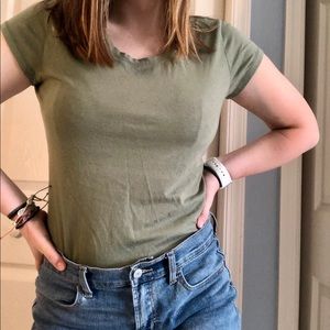 army green tee